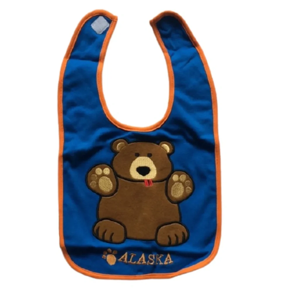 NWT ! BIB Blue Teddy Bear baby